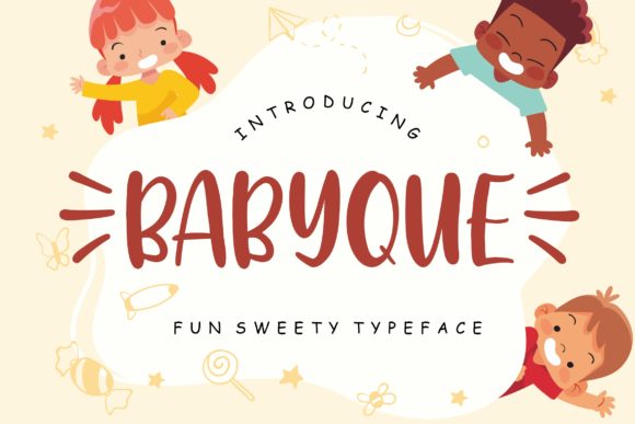 Babyque: A Playful Display Font for Branding