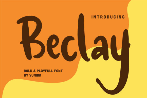 Beclay: A Paint Brushed Display Font for Crafters