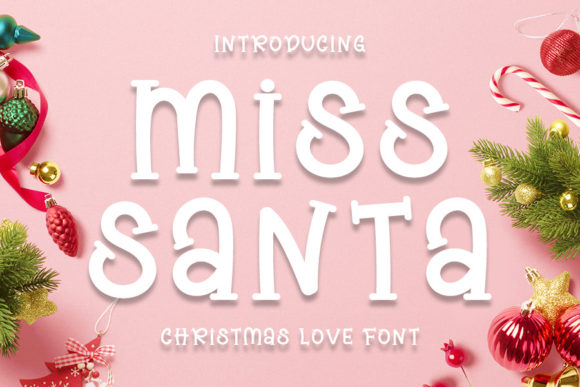 Miss Santa: A Festive Display Font for Editorial Design