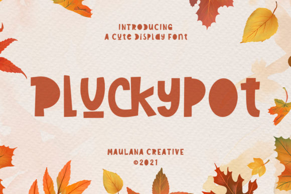 Pluckypot: A Cute Display Font for Campaigns