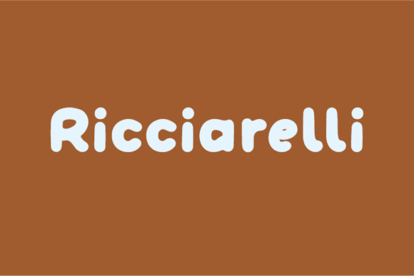 Ricciarelli: A Natural Display Font for Editorial Design
