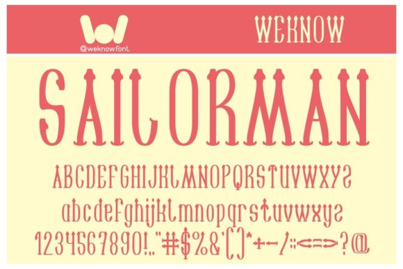 Sailorman: A Bold Display Font for Makers
