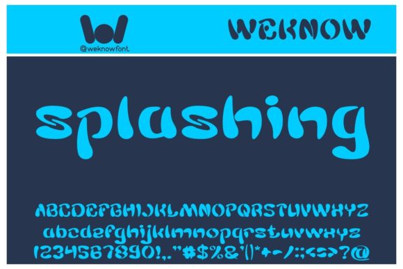 Splashing: A Trendy Display Font for Crafters