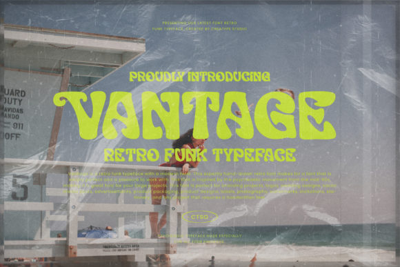 Vantage Retro Funk: A Bold Display Font for Campaigns